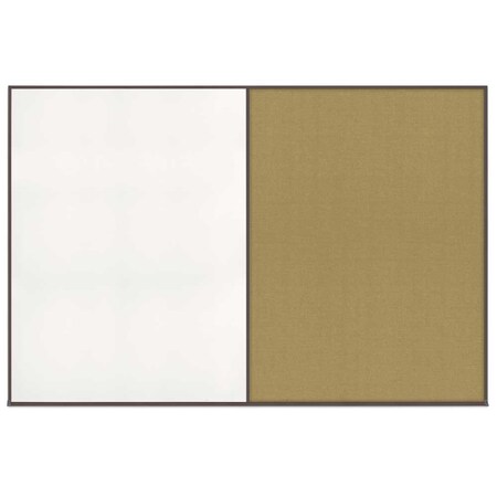 United Visual Products Enclosed Corkboard, 1 Door, 72"x48", 4" Fra UV3405-SATIN-ULTMAR